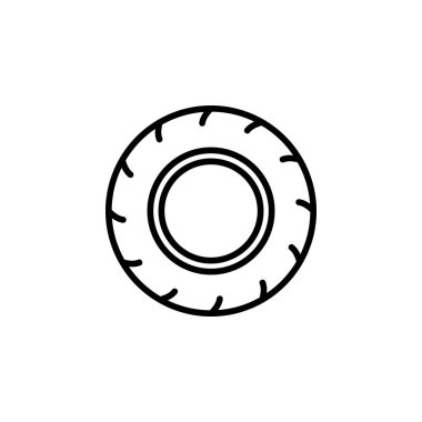 motosiklet lastik simgesi. Mobil konsept ve web uygulamaları illüstrasyon için motosiklet unsuru. Web sitesi tasarımı ve geliştirme, uygulama geliştirme için ince çizgi simgesi. Premium simgesi