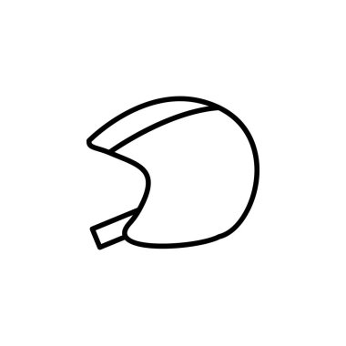 motosiklet kask simgesi. Mobil konsept ve web uygulamaları illüstrasyon için motosiklet unsuru. Web sitesi tasarımı ve geliştirme, uygulama geliştirme için ince çizgi simgesi. Premium simgesi