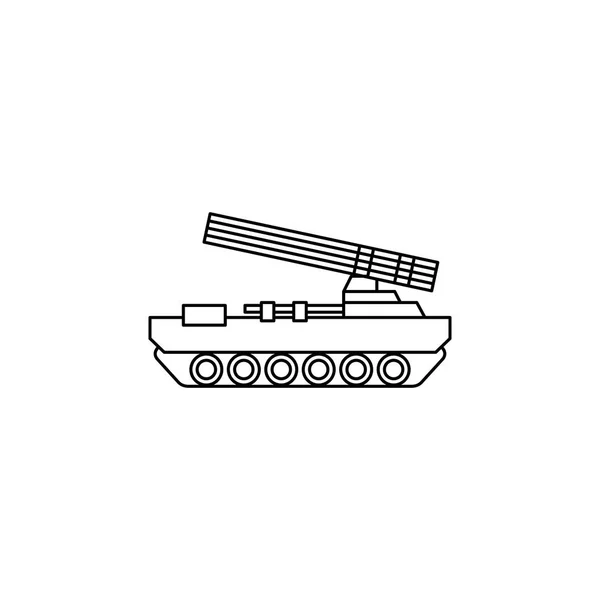 Füze sistemi çizgi simgesi — Stok Vektör