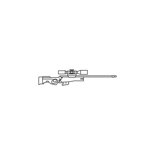 Sniper Rifle icono de línea — Archivo Imágenes Vectoriales