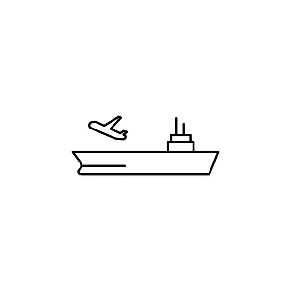 Ikon för hangar fartygslinje — Stock vektor