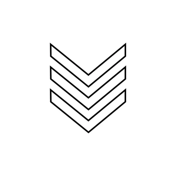 Rangiersymbol des militärischen Emblems — Stockvektor