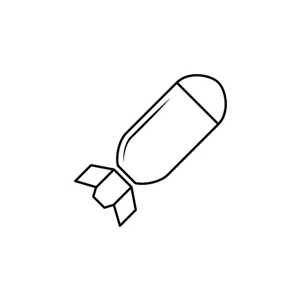 Pictogram vliegtuigbom — Stockvector