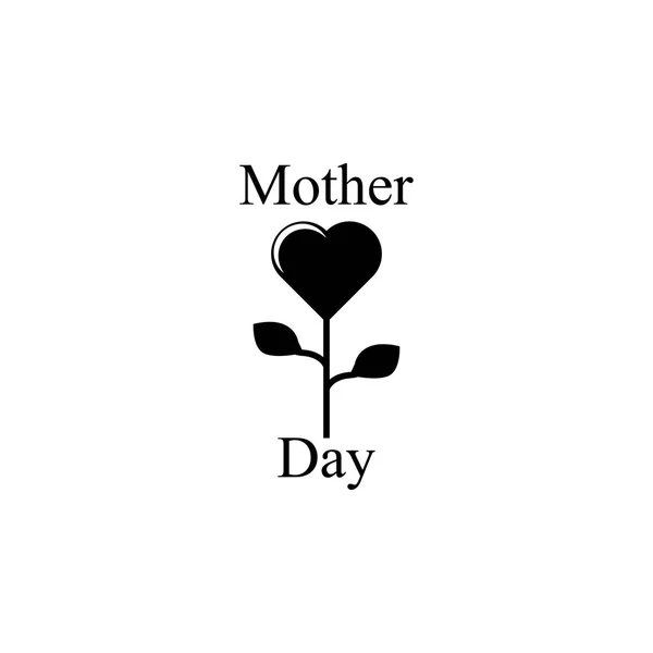 Anne simgesi için kalp şeklinde çiçek. Anneler günü simgesinin öğesi. Üstün kaliteli grafik tasarım simgesi. Web siteleri için işaretler ve semboller toplama simgesi, web tasarımı — Stok Vektör