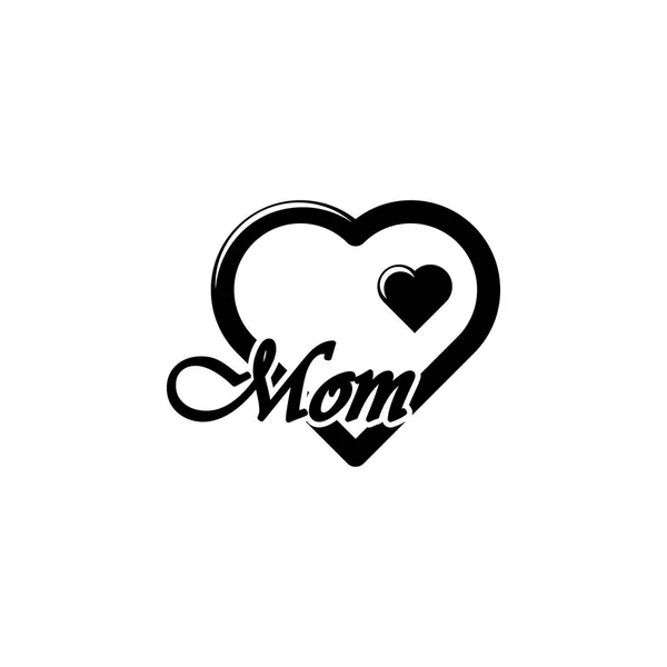 Corazón te amo icono de mamá. Elemento del icono del día de las madres. Icono de diseño gráfico de calidad premium. Signos y símbolos icono de colección para sitios web, diseño web, aplicación móvil — Vector de stock