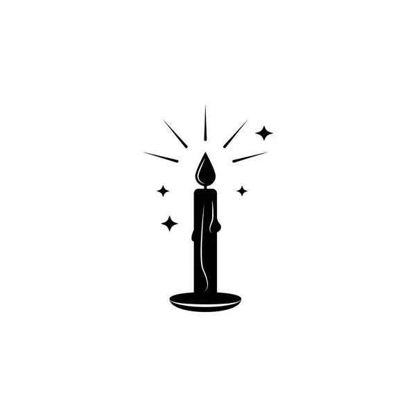 Kerze für Wahrsager-Icon. Element der beliebten magischen Ikone. hochwertiges Grafikdesign. Zeichen, Symbolsammelsymbol für Webseiten, Webdesign, auf weißem Hintergrund — Stockvektor