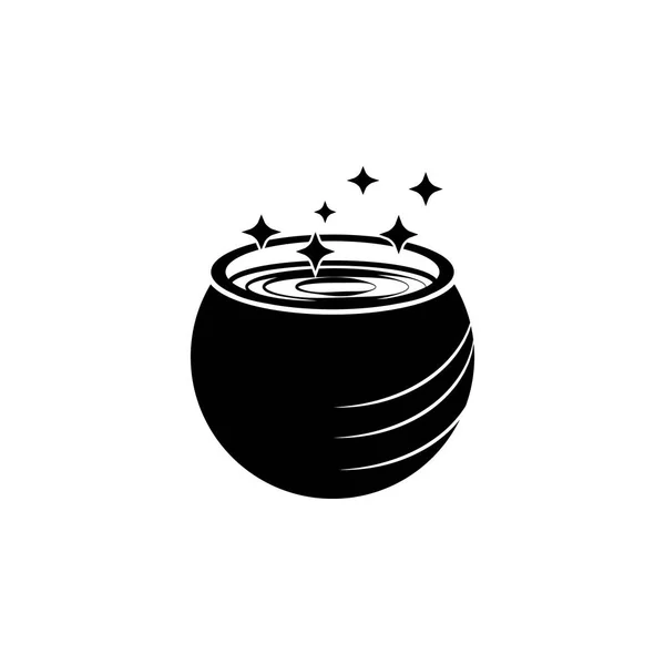 Hexenkessel icon.element der populären magischen Ikone. hochwertiges Grafikdesign. Zeichen, Symbolsammelsymbol für Webseiten, Webdesign, auf weißem Hintergrund — Stockvektor