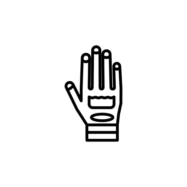 Motorrijder handschoenen pictogram. Element van motorfiets voor mobiele concept en web apps illustratie. Dun lijn icoon voor website ontwerp en ontwikkeling, app ontwikkeling. Premium-pictogram — Stockvector