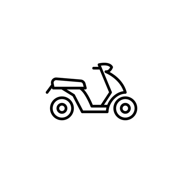 Икона мопеда. Элемент мотоцикла для мобильных концепций и иллюстраций веб-приложений. Тонкая линия иконки для дизайна и разработки веб-сайтов, разработки приложений. Значок Premium — стоковый вектор