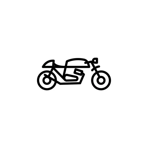 Ikona motocyklu. Je to prvek motorky pro mobilní koncepci a webové aplikace. Ikona tenké čáry pro návrh a vývoj webu, vývoj aplikace. Ikona Premium — Stockový vektor