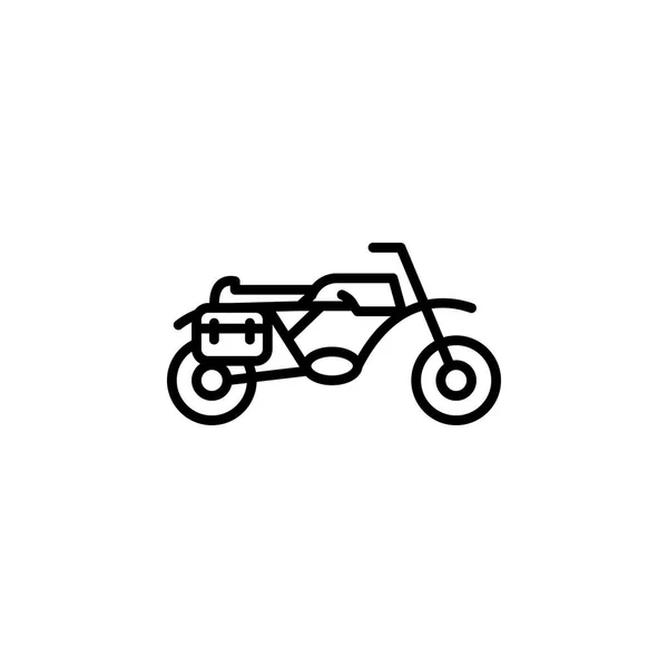 Motorrad-Ikone. Element des Motorrads für mobile Konzepte und Web-Apps Illustration. Thin Line Icon für Website-Design und -Entwicklung, App-Entwicklung. Premiumsymbol — Stockvektor