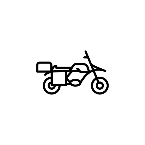 Motorfiets icoon. Element van motorfiets voor mobiele concept en web apps illustratie. Dun lijn icoon voor website ontwerp en ontwikkeling, app ontwikkeling. Premium-pictogram — Stockvector