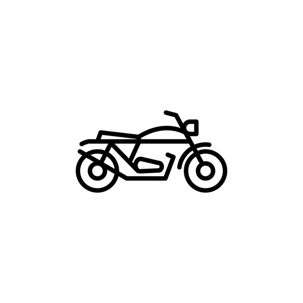 Ikonę motocykla. Element motocykla dla koncepcji mobilnej i ilustracji aplikacji internetowych. Cienka linia ikona do projektowania i rozwoju strony internetowej, tworzenie aplikacji. Ikona Premium — Wektor stockowy