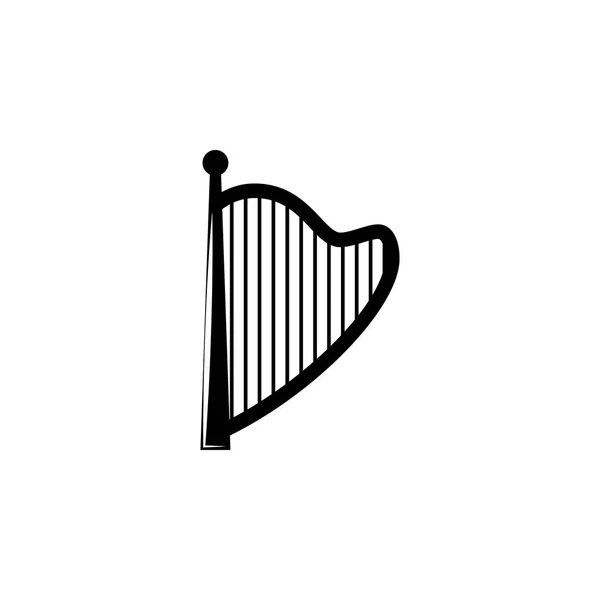 Ikon harpa. Elemen ikon musik. Ikon desain grafis kualitas tinggi. Ikon koleksi simbol dan tanda untuk situs web, desain web, aplikasi seluler - Stok Vektor