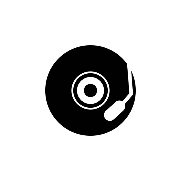 Icono de placa de música. Elemento del icono de la música. Icono de diseño gráfico de calidad premium. Signos y símbolos icono de colección para sitios web, diseño web, aplicación móvil — Vector de stock