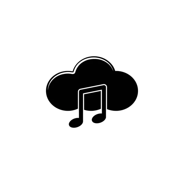 Nuage et icône note. Élément d'icône de la musique. Icône design graphique de qualité supérieure. Icône de collecte de signes et symboles pour sites Web, conception Web, application mobile — Image vectorielle