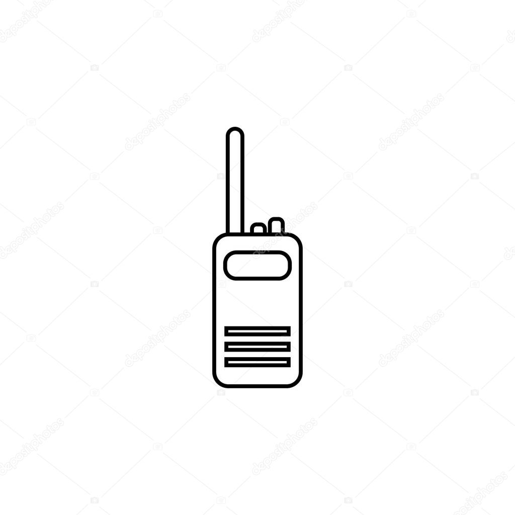 Two way radio, walkie talkie line icon