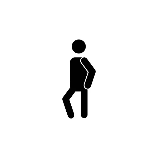 Hombre de pie silueta icono — Archivo Imágenes Vectoriales