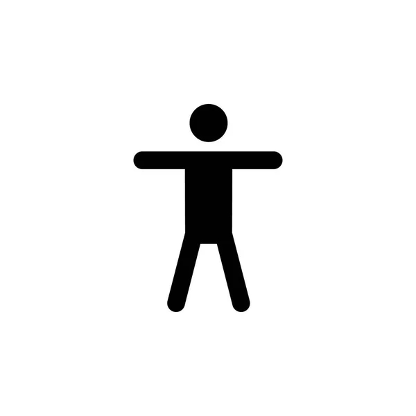 Silhouette d'un homme qui a levé l'icône des mains — Image vectorielle