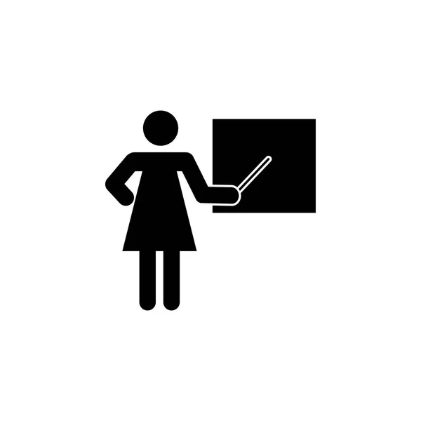 Žena prezentace silueta ikona — Stockový vektor