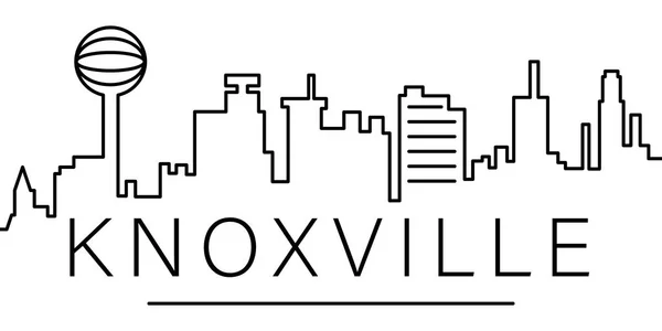 Knoxville şehir anahat simgesi. cityscapes illüstrasyon çizgi simgesinin öğeleri. işaretleri, semboller web, logo, mobil uygulama, Ui, Ux için kullanılabilir