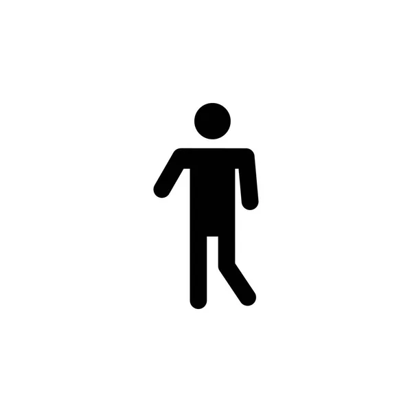 Homme debout silhouette icône — Image vectorielle