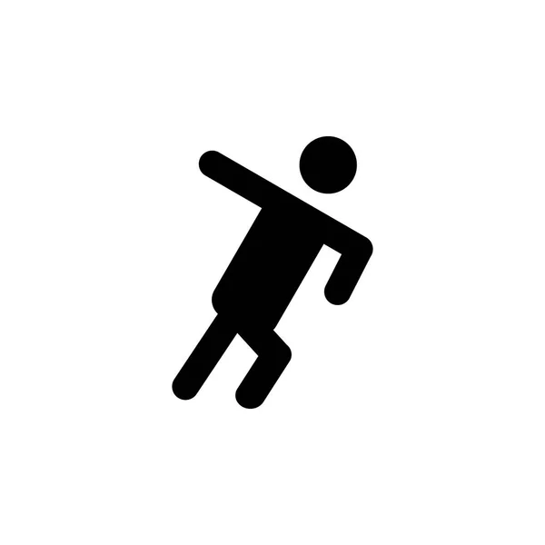 Hombre corriendo silueta icono — Vector de stock