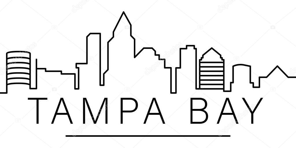 Tampa Bay city outline icon. elements of cityscapes illustration line icon. signs, symbols can be used for web, logo, mobile app, UI, UX