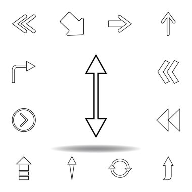 iki yönlü ok simgesi. İnce çizgi simgeleri Web sitesi tasarım ve geliştirme, uygulama geliştirme için ayarlanır. Premium simgesi