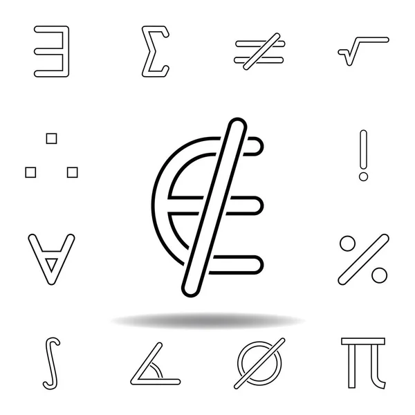 Euro ban denomination icon. Thin line icon for website design and development, app development. Premium icon on white background — Stock Vector
