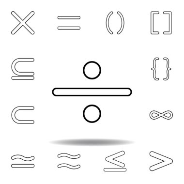 bölme işareti simgesi. Web sitesi tasarımı ve geliştirme, uygulama geliştirme için ince çizgi simgesi. Beyaz arka plan üzerinde sigorta primi simgesi
