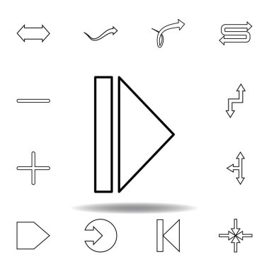 yavaş hareket işareti simgesi. Web sitesi tasarımı ve geliştirme, uygulama geliştirme için ince çizgi simgesi. Beyaz arka plan üzerinde sigorta primi simgesi