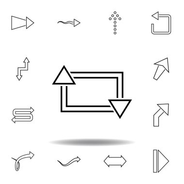 oklar bir kare simgesi. Web sitesi tasarımı ve geliştirme, uygulama geliştirme için ince çizgi simgesi. Beyaz arka plan üzerinde sigorta primi simgesi