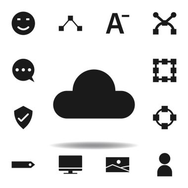 Kullanıcı Web sitesi bulut simgesi. Web illüstrasyon simgeleri kümesi. işaretler, semboller Web, logo, mobil uygulama, ui, UX için kullanılabilir