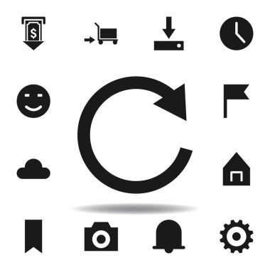 Kullanıcı Web sitesi yenileme simgesi. Web illüstrasyon simgeleri kümesi. işaretler, semboller Web, logo, mobil uygulama, ui, UX için kullanılabilir