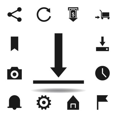 Kullanıcı indirme simgesini genişletin. Web illüstrasyon simgeleri kümesi. işaretler, semboller Web, logo, mobil uygulama, ui, UX için kullanılabilir
