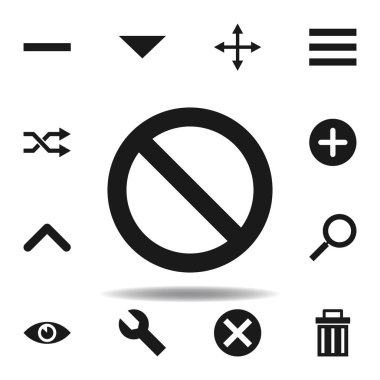 Kullanıcı yasağı iptal simgesi. Web illüstrasyon simgeleri kümesi. işaretler, semboller Web, logo, mobil uygulama, ui, UX için kullanılabilir