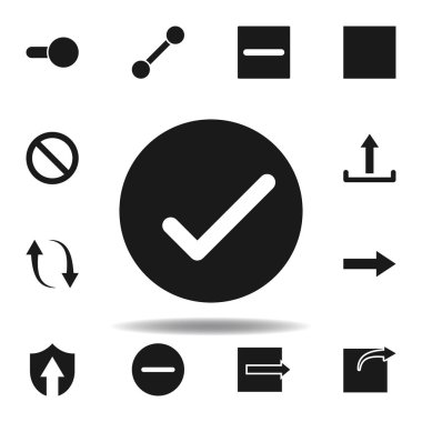Kullanıcı Web sitesi onay simgesi. Web illüstrasyon simgeleri kümesi. işaretler, semboller Web, logo, mobil uygulama, ui, UX için kullanılabilir