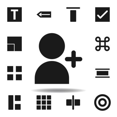 Kullanıcı Web sitesi eklemek kullanıcı simgesi. Web illüstrasyon simgeleri kümesi. işaretler, semboller Web, logo, mobil uygulama, ui, UX için kullanılabilir