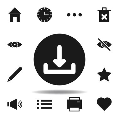 Kullanıcı Web sitesi indir simgesi. Web illüstrasyon simgeleri kümesi. işaretler, semboller Web, logo, mobil uygulama, ui, UX için kullanılabilir