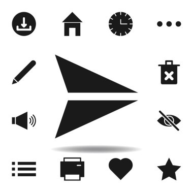 Kullanıcı ok göndermek simge. Web illüstrasyon simgeleri kümesi. işaretler, semboller Web, logo, mobil uygulama, ui, UX için kullanılabilir