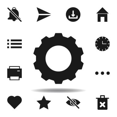Kullanıcı vites ayarı simgesi. Web illüstrasyon simgeleri kümesi. işaretler, semboller Web, logo, mobil uygulama, ui, UX için kullanılabilir