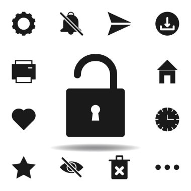 Kullanıcı Web sitesi kilidini simgesi. Web illüstrasyon simgeleri kümesi. işaretler, semboller Web, logo, mobil uygulama, ui, UX için kullanılabilir