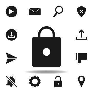 Kullanıcı Web sitesi kilit simgesi. Web illüstrasyon simgeleri kümesi. işaretler, semboller Web, logo, mobil uygulama, ui, UX için kullanılabilir