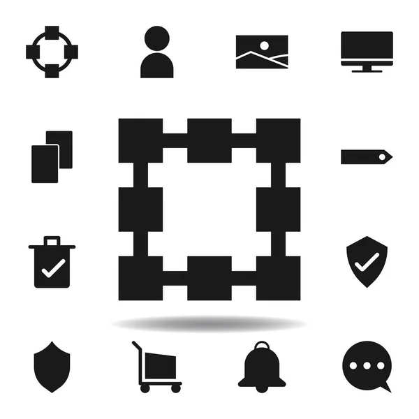Usuario rectangular transformar icono. conjunto de iconos de ilustración web. signos, símbolos se pueden utilizar para la web, logotipo, aplicación móvil, interfaz de usuario, UX — Vector de stock