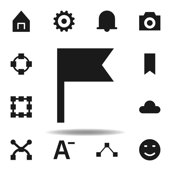 Εικονίδιο σημαίας τοποθεσίας Web χρήστη. σύνολο εικονιδίων απεικόνισης ιστού. σημάδια, τα σύμβολα μπορούν να χρησιμοποιηθούν για Web, λογότυπο, εφαρμογή για κινητές συσκευές, UI, UX — Διανυσματικό Αρχείο