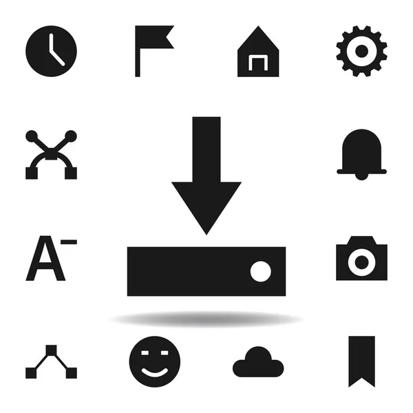 Пользовательское программное обеспечение установить значок. набор иконок веб-иллюстраций. знаки, символы могут быть использованы для веб, логотип, мобильное приложение, пользовательский интерфейс, UX — стоковый вектор