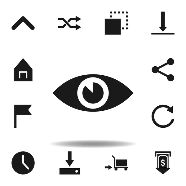 Felhasználó szem látomás ikon. webes illusztrációs ikonok halmazát. jeleket, szimbólumokat lehet használni a weben, logó, mobil alkalmazás, UI, UX — Stock Vector