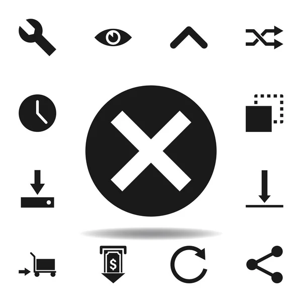 Пользователь кросс удалить значок. набор иконок веб-иллюстраций. знаки, символы могут быть использованы для веб, логотип, мобильное приложение, пользовательский интерфейс, UX — стоковый вектор