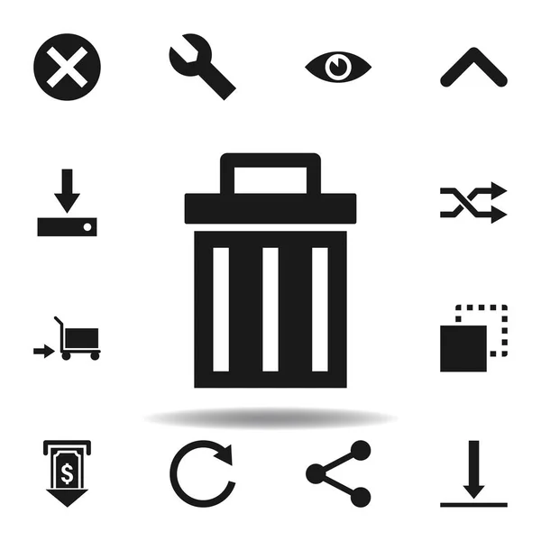 Usuario sitio web icono de la basura. conjunto de iconos de ilustración web. signos, símbolos se pueden utilizar para la web, logotipo, aplicación móvil, interfaz de usuario, UX — Vector de stock